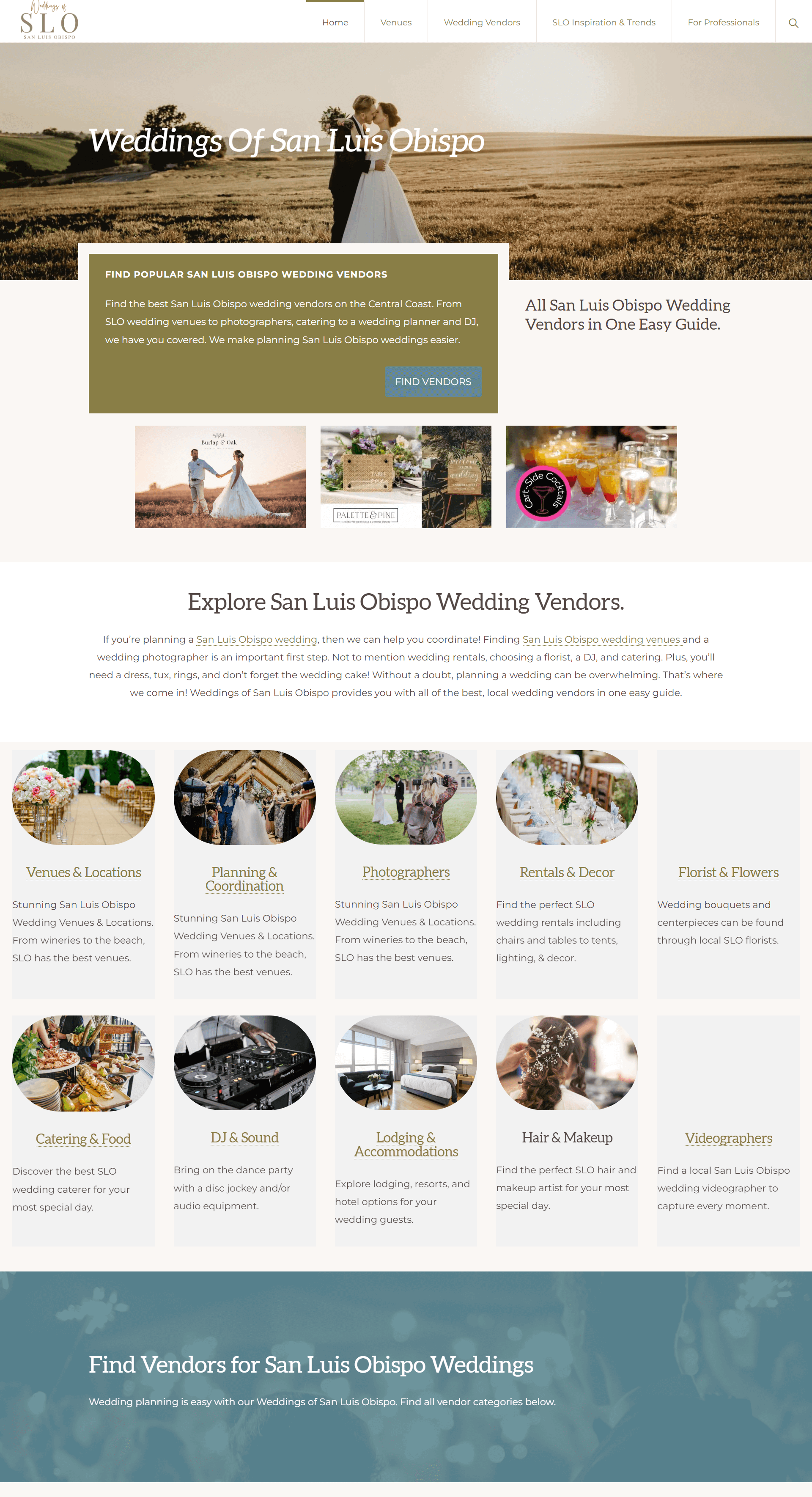 wedding vendor website